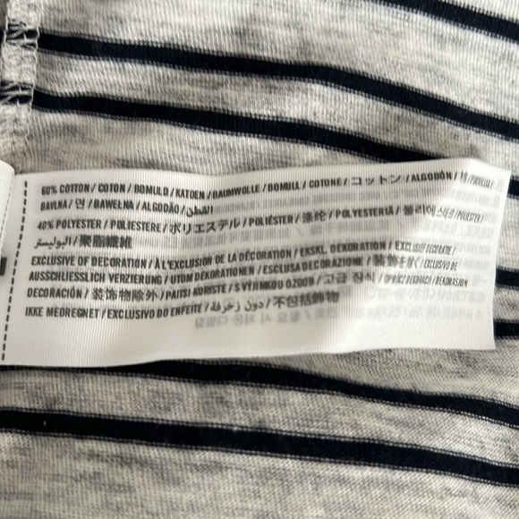 Men’s Long Sleeve Striped Shirt Abercrombie & Fitch Gray/Black Size Large - Picture 7 of 7